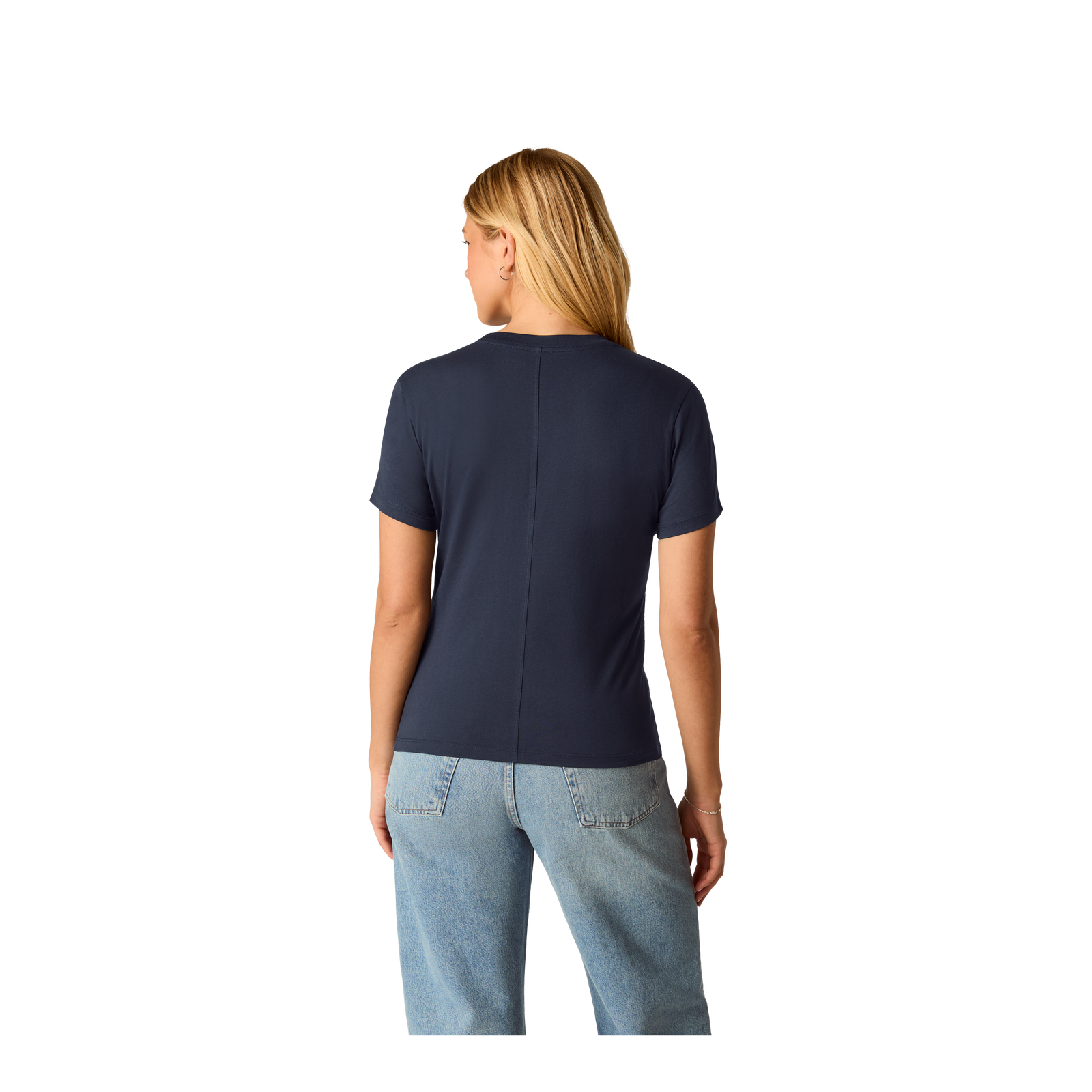 Pima Cotton Slim Crew Neck T-Shirt - Midnight Navy WO3 [8528]