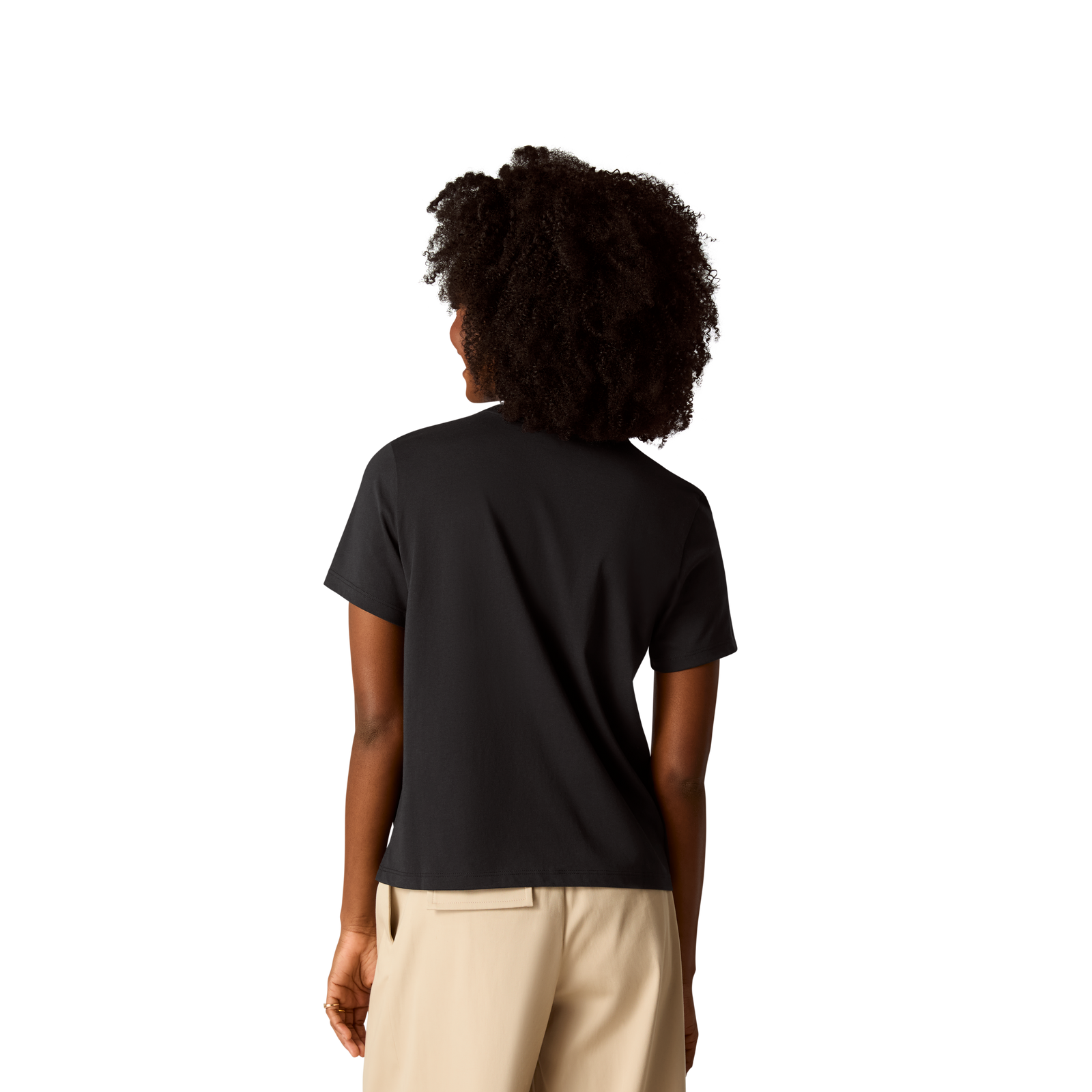 Pima Cotton Crew Neck T-Shirt - Black WO3 [8530]