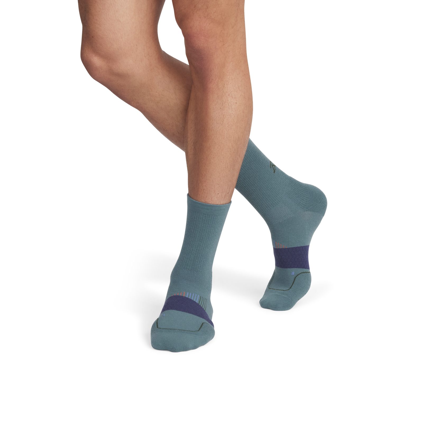 Running Half Calf Socks - Grey Surf MO1 [8570]