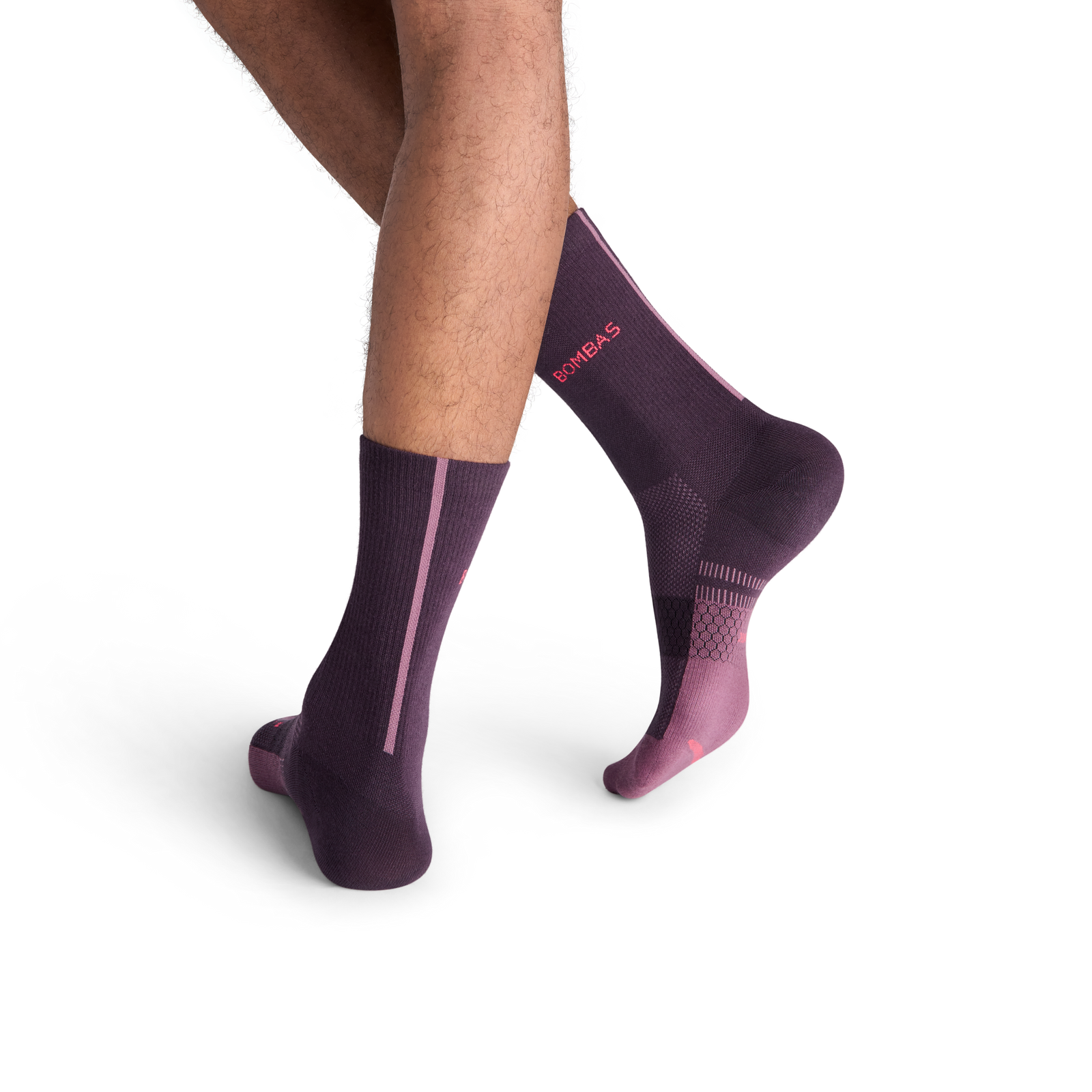 Lightweight Athletic Half Calf Socks - Purple Plum MO2 [8579]