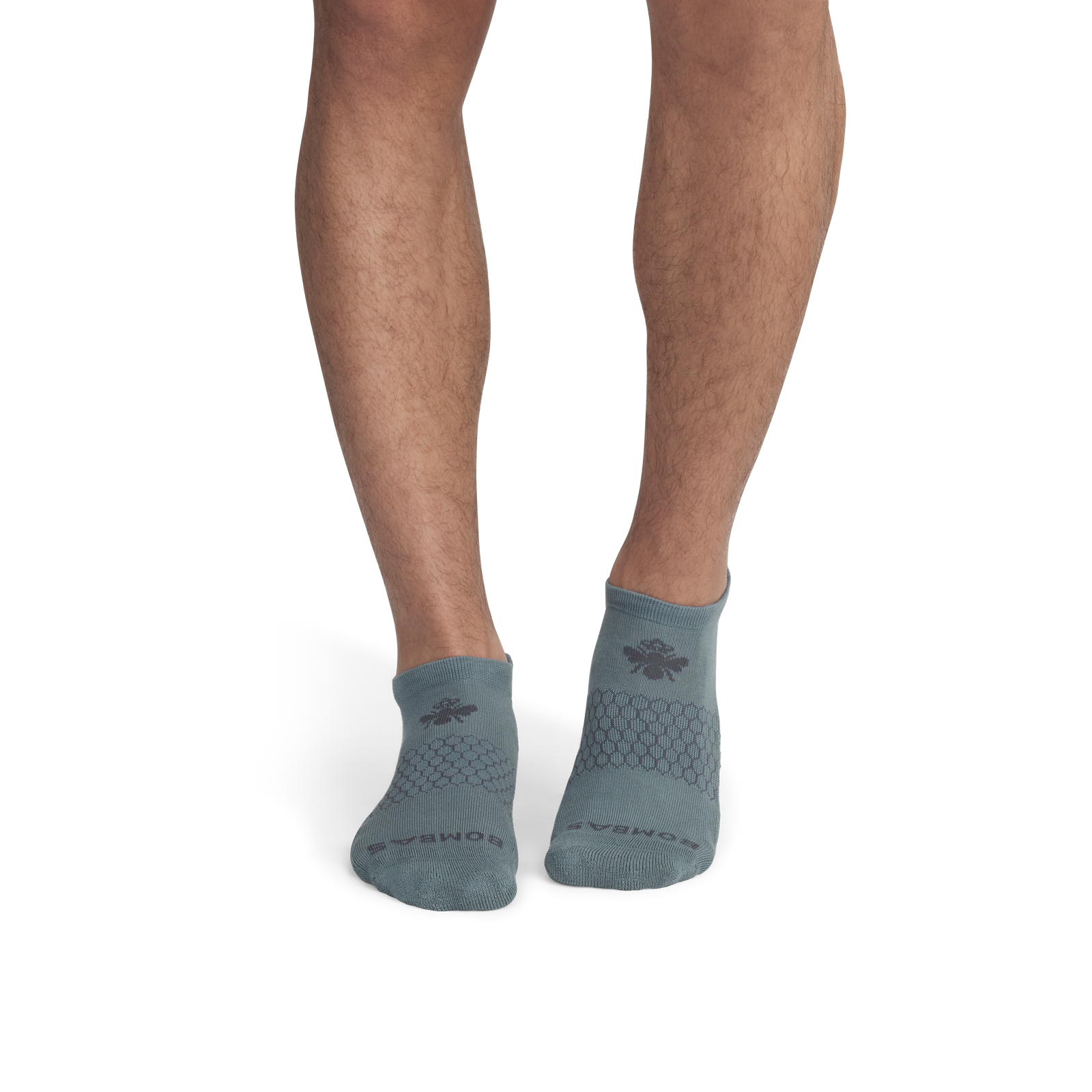 Solids Contrast Heel Ankle Socks - Grey Surf / Smoke MO1 [8613]