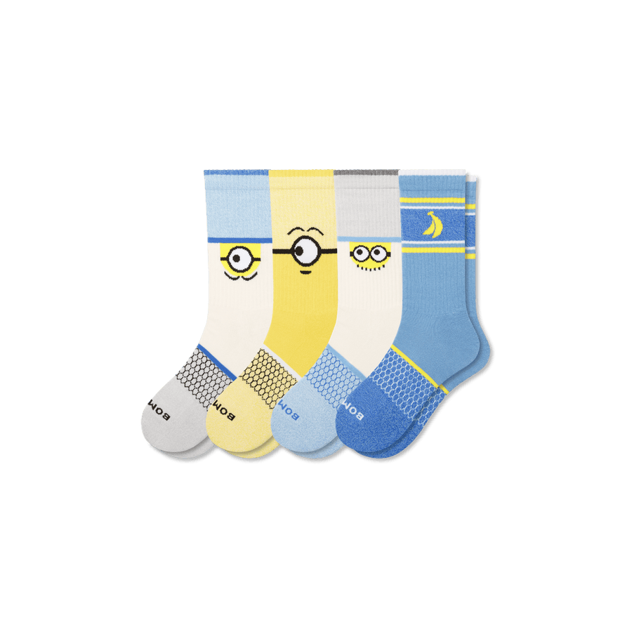 Minions Calf Sock 4-Pack - Classic Crew Move