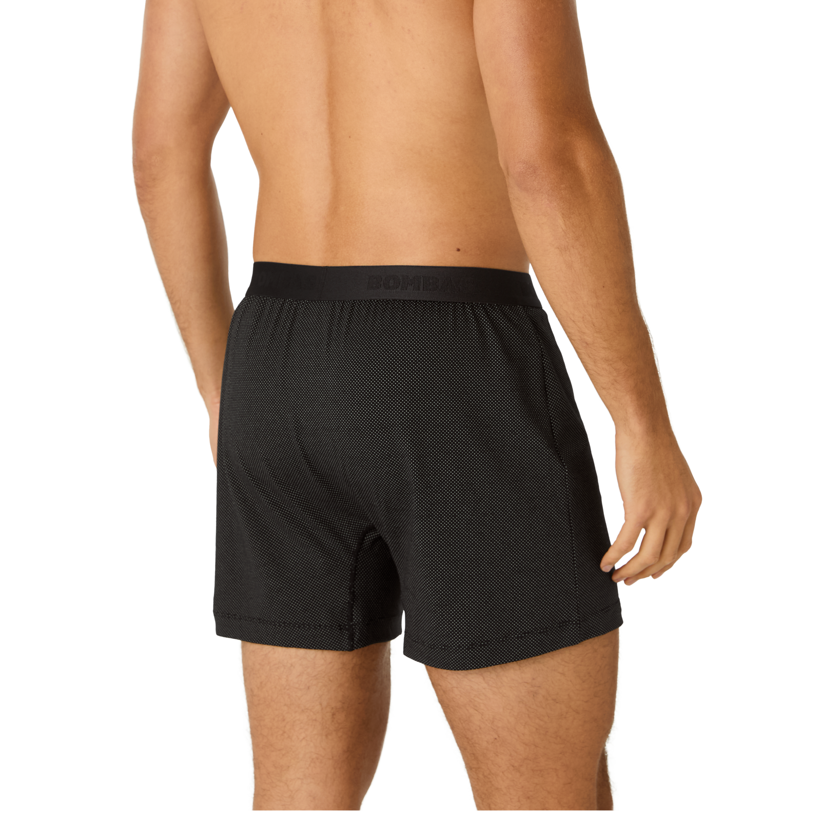 Men's Cotton Modal Blend Boxer - Black Birds Eye MO2 [8708]
