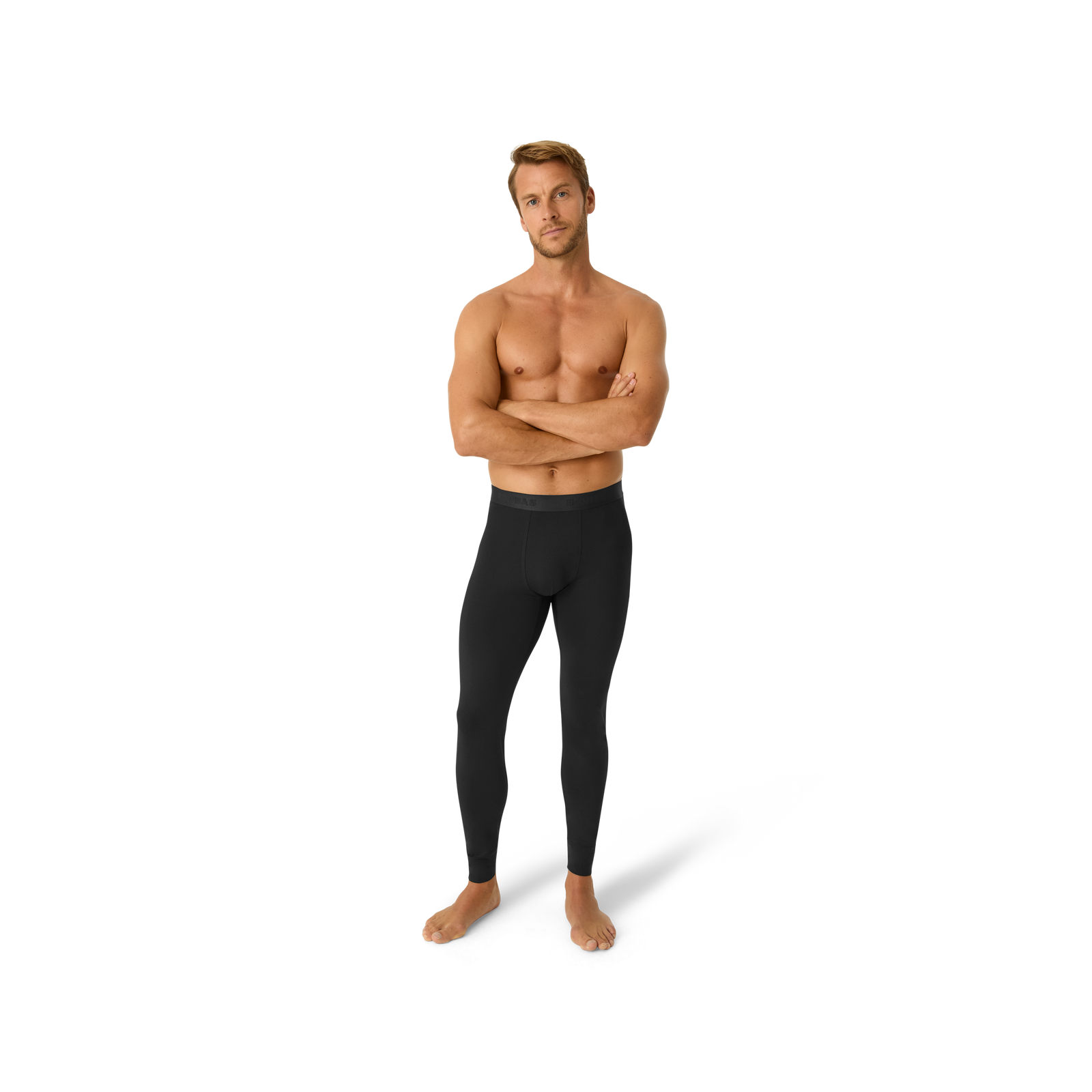 Cotton Modal Blend Long Underwear - Black MO1 [8713]