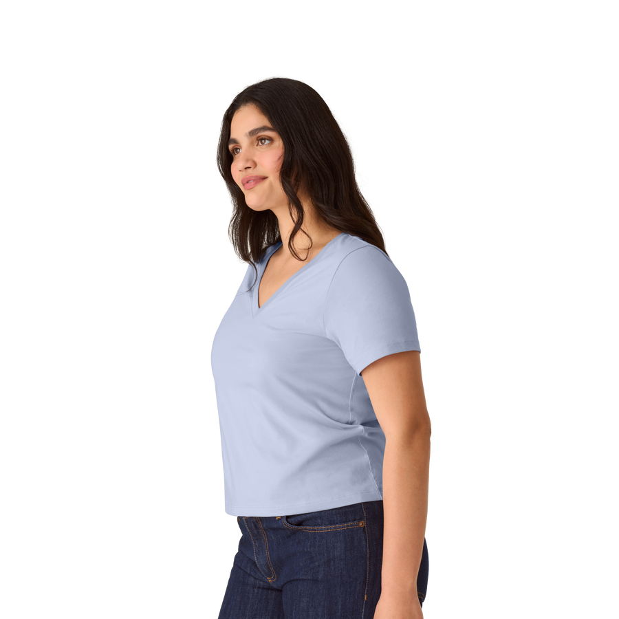 Women's Pima Cotton V-Neck T-Shirt - Easy Crew