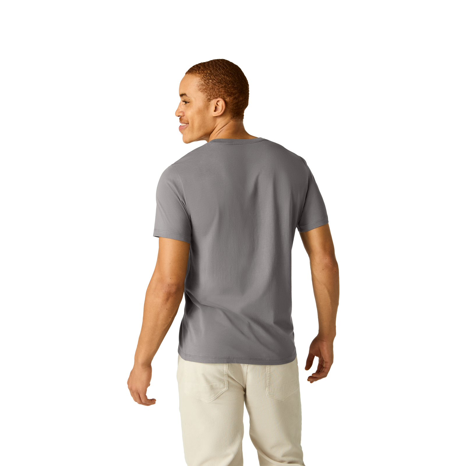 Men's Classic Fit Pima Cotton V-Neck T-Shirt - Boulder MO2 [8758]