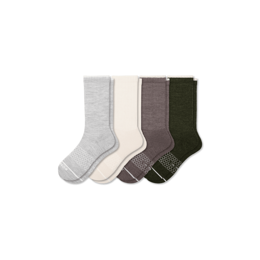Men's Merino Wool Blend Calf Sock 4-Pack - Modern Hike Support