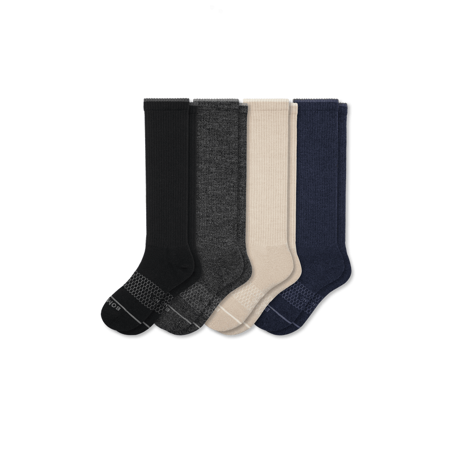 Women's Merino Wool Blend Knee-High Sock 4-Pack - Easy Trail Rotation