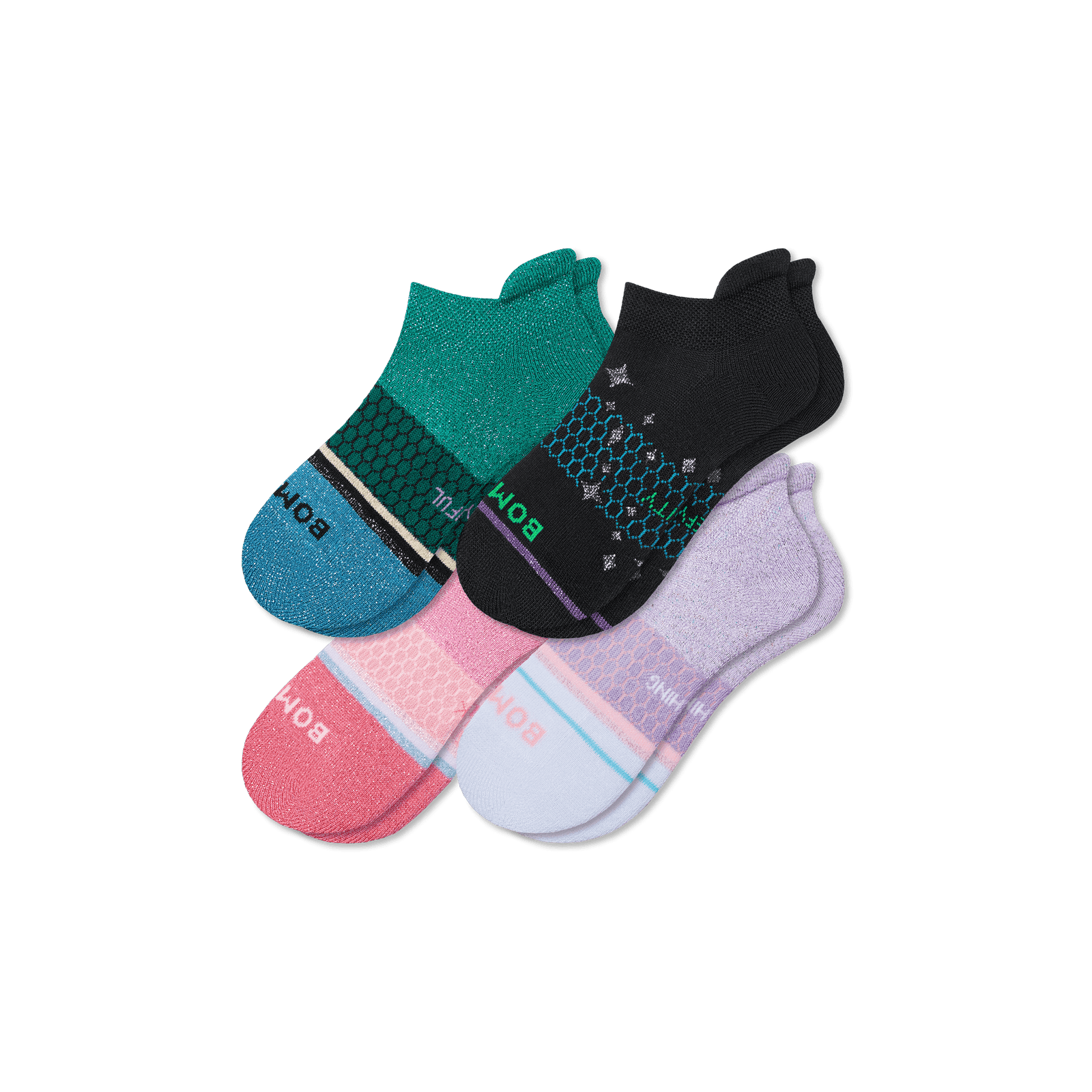 Youth Wicked X Bombas Ankle Sock 4-Pack - Wicked Mix