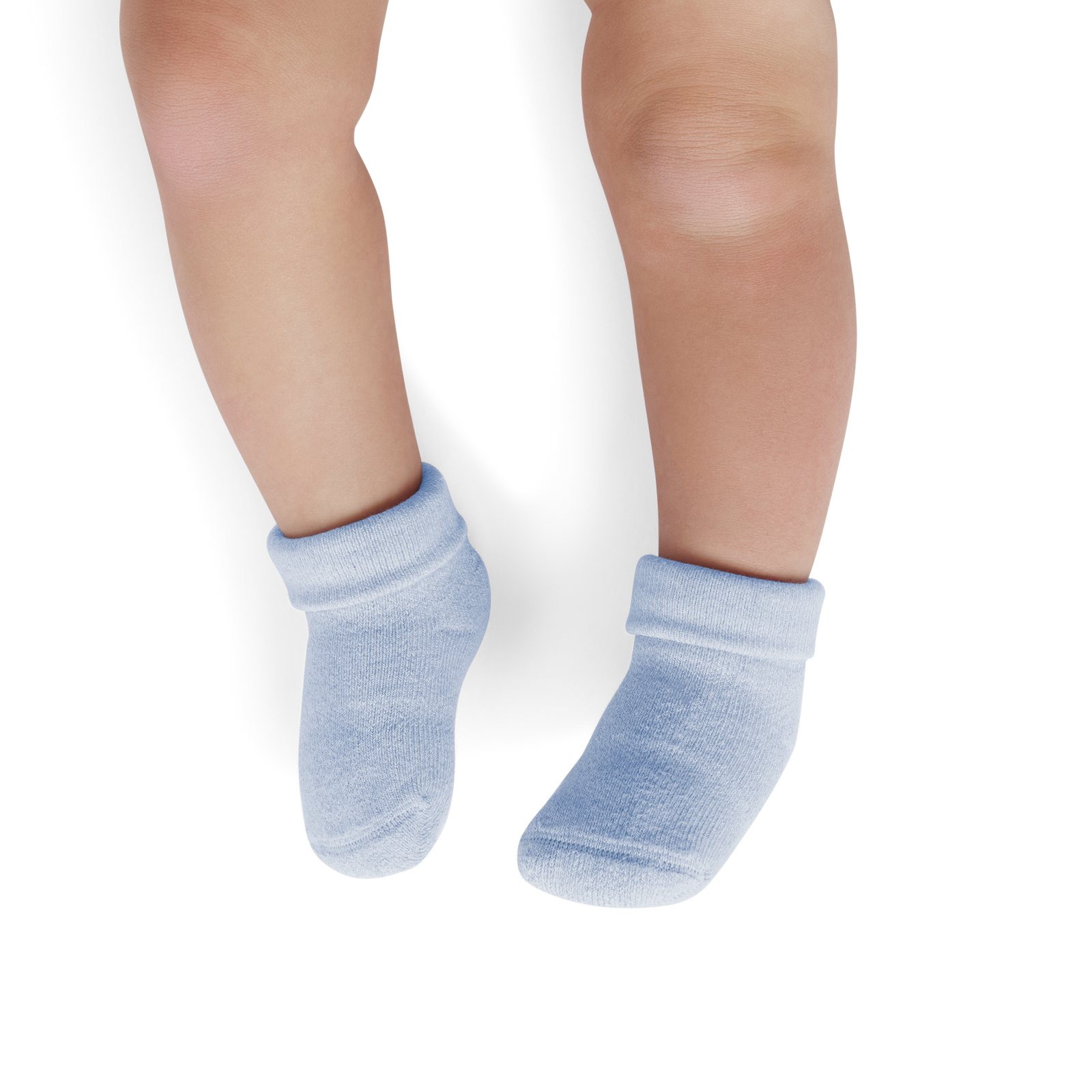 Marl Calf Socks (0-6 Months) - Dawn Blue / Soft White BO1 [8867]