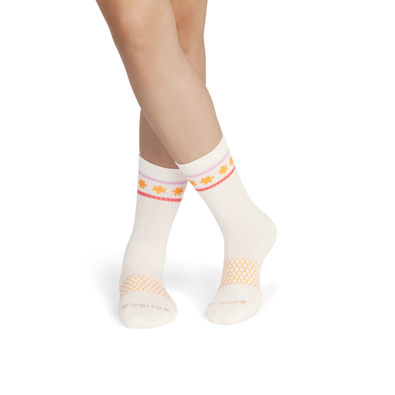 Pride Half-Calf Sock 4-Pack - soft white tangerine pop WO2 [8896]