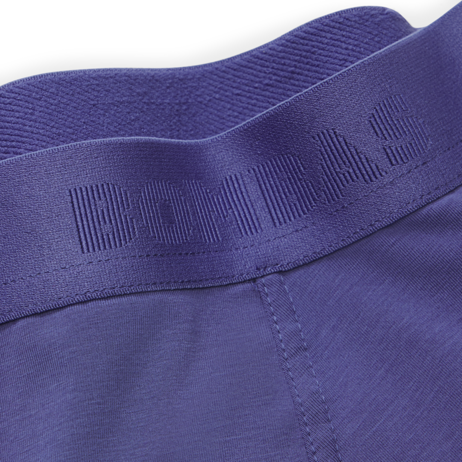 Men's Cotton Modal Blend Long Boxer Brief - Light Indigo Detail [8969]
