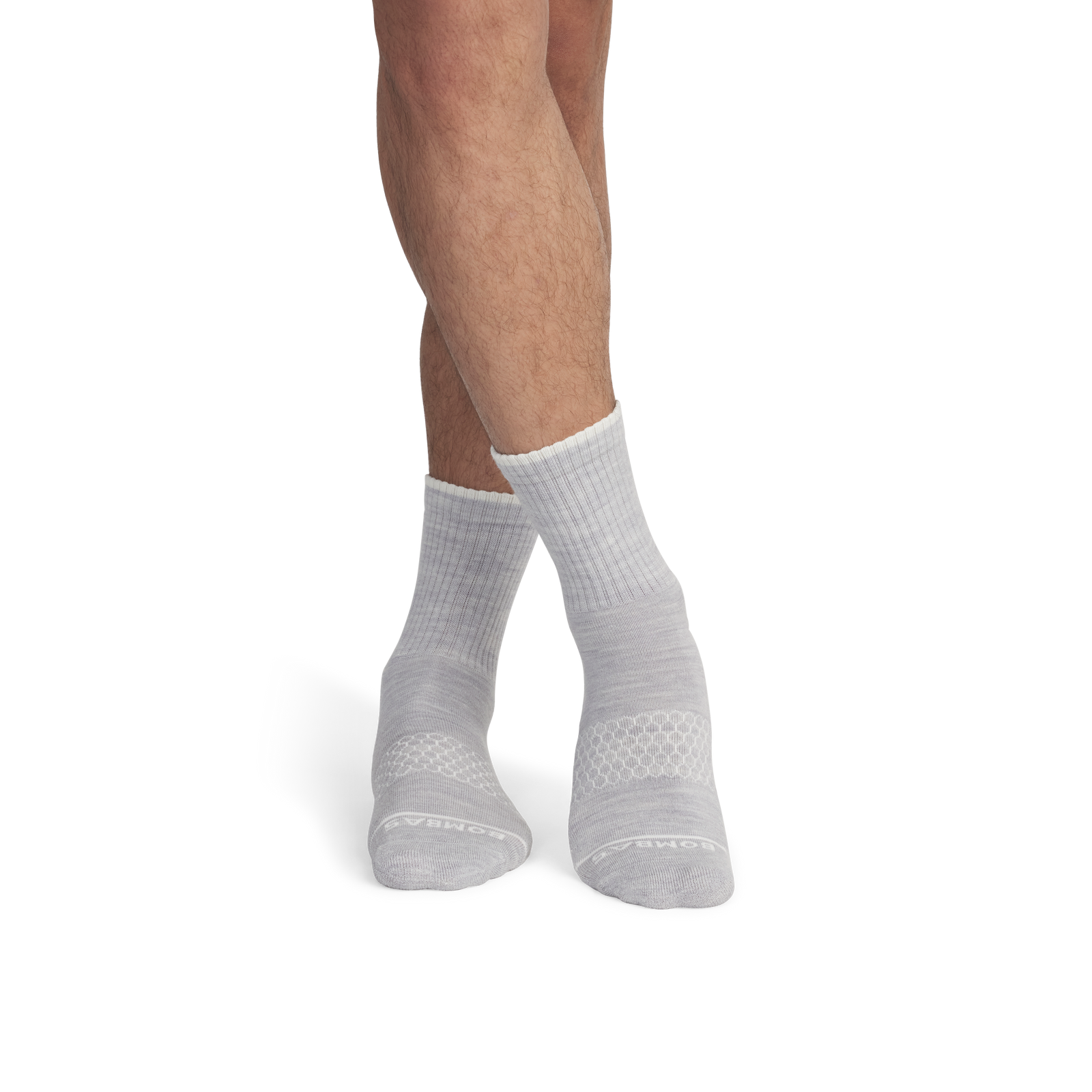 Merino Wool Blend Half Calf Socks - Granite Heather MO1 [8997]