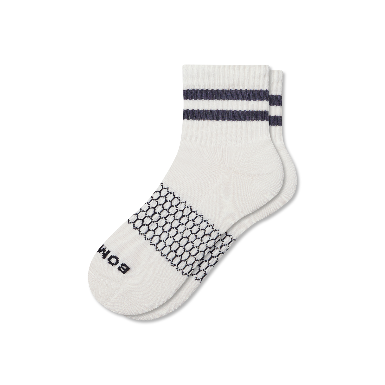 Quarter Socks - soft white navy L [9006]