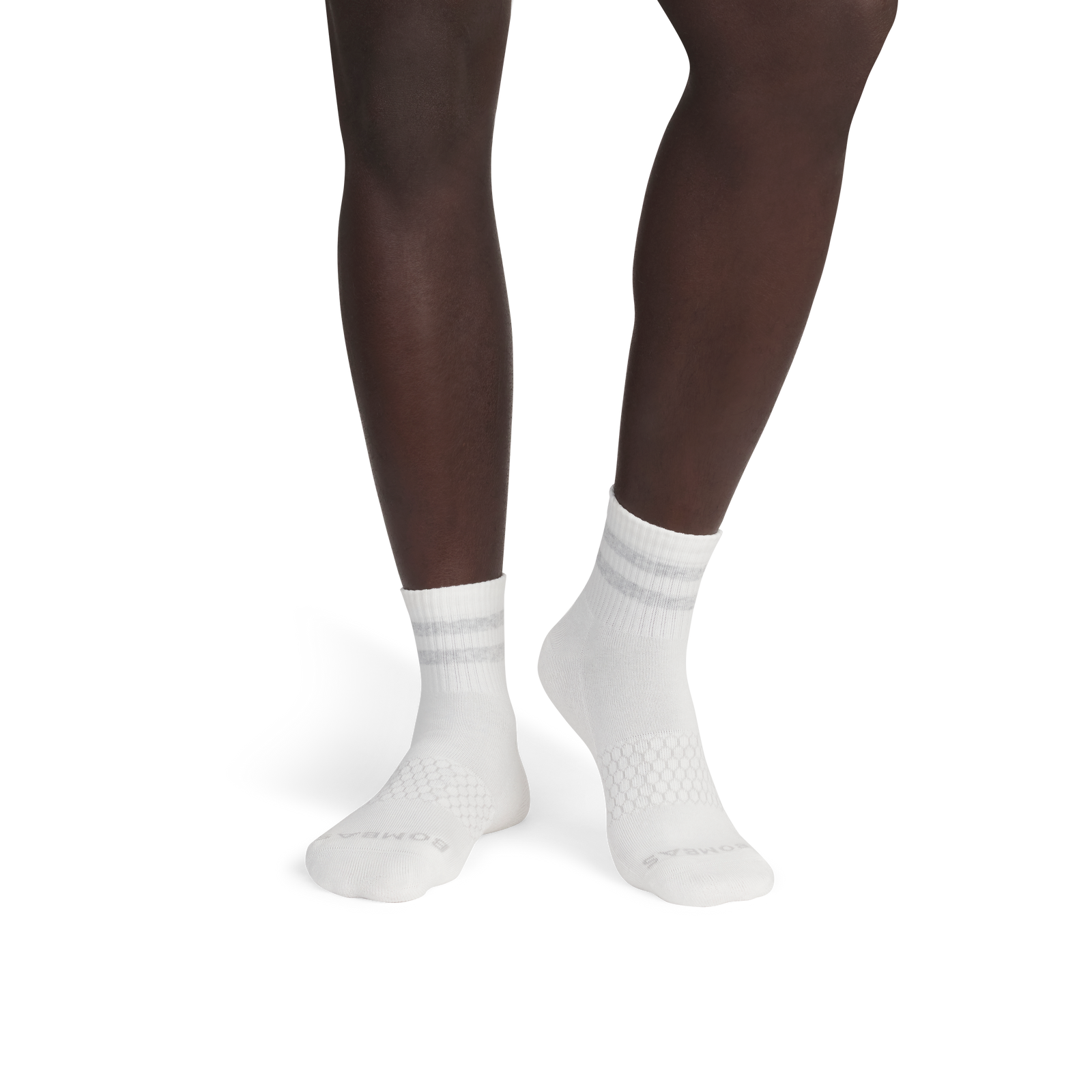 Vintage Stripes Quarter Socks - Soft White / Varsity Grey Heather MO1 [9007]