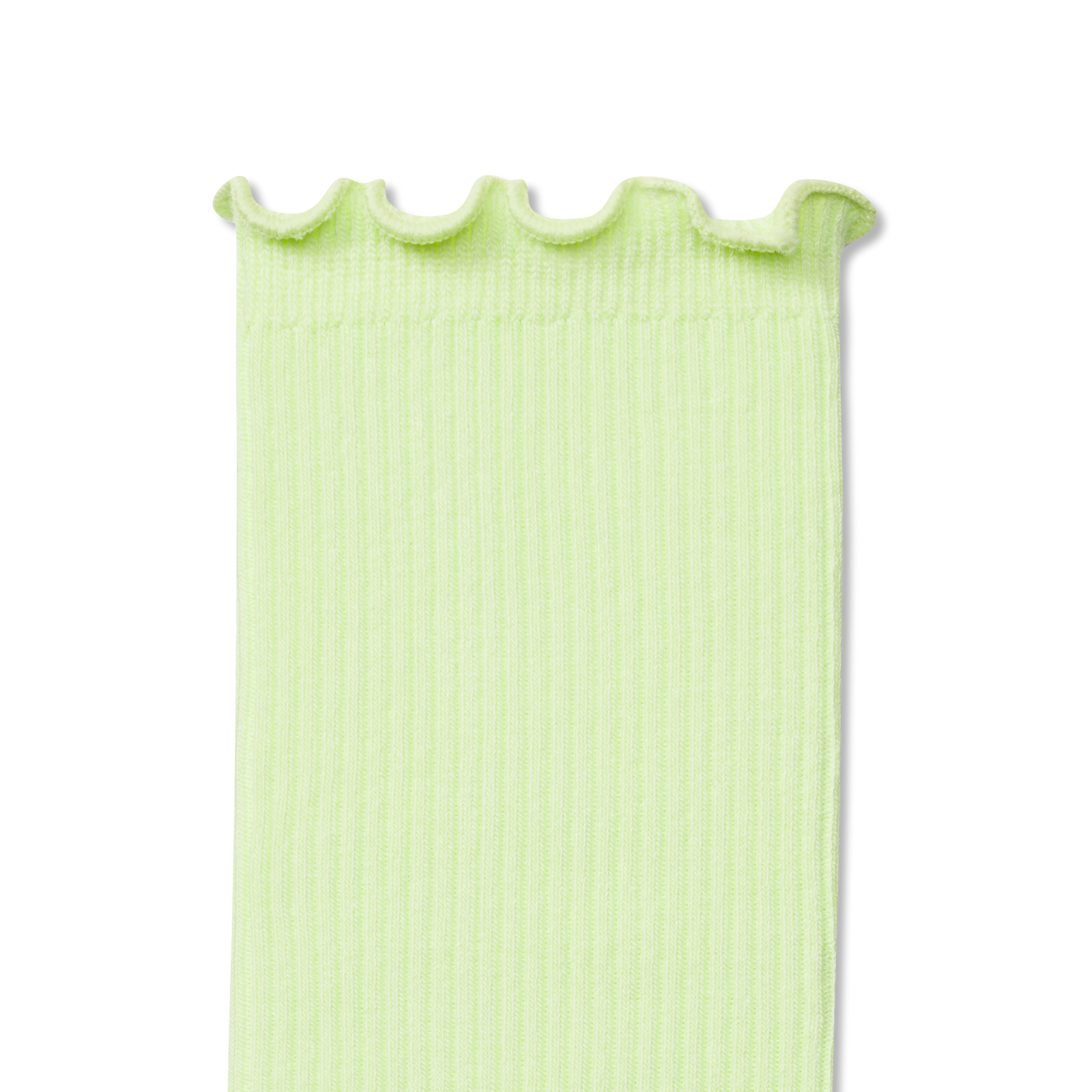 Ruffle Rib Half Calf - Soft Lime Detail [9285]