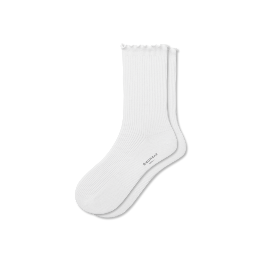 Women's Ruffle Rib Half Calf Socks - Weekend Ankle Support