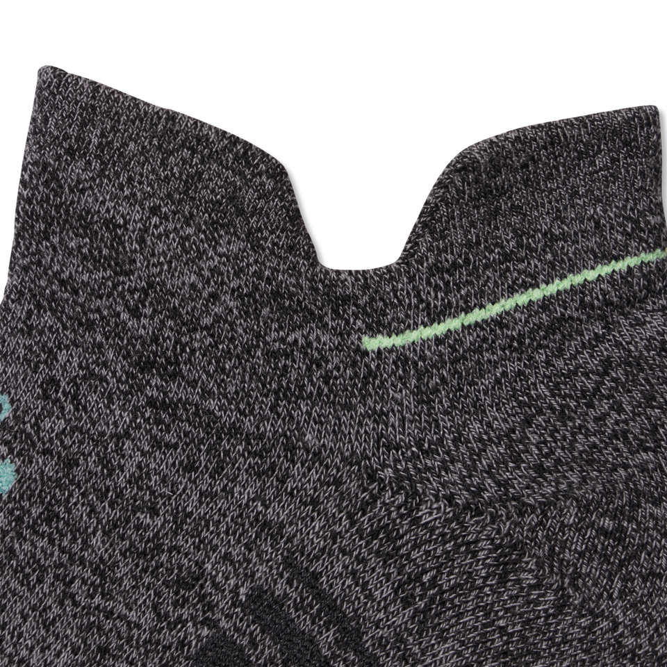 Merino Wool Blend Athletic Ankle Socks - black meteor Detail [9711]