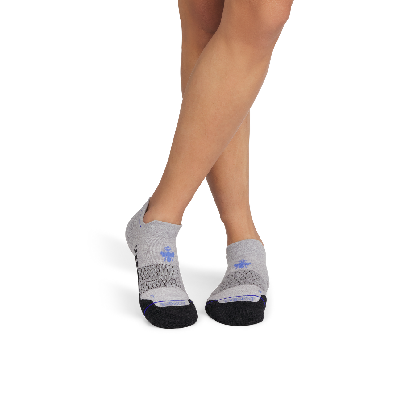 Merino Wool Blend Athletic Ankle Socks - meteor white MO1 [9711]