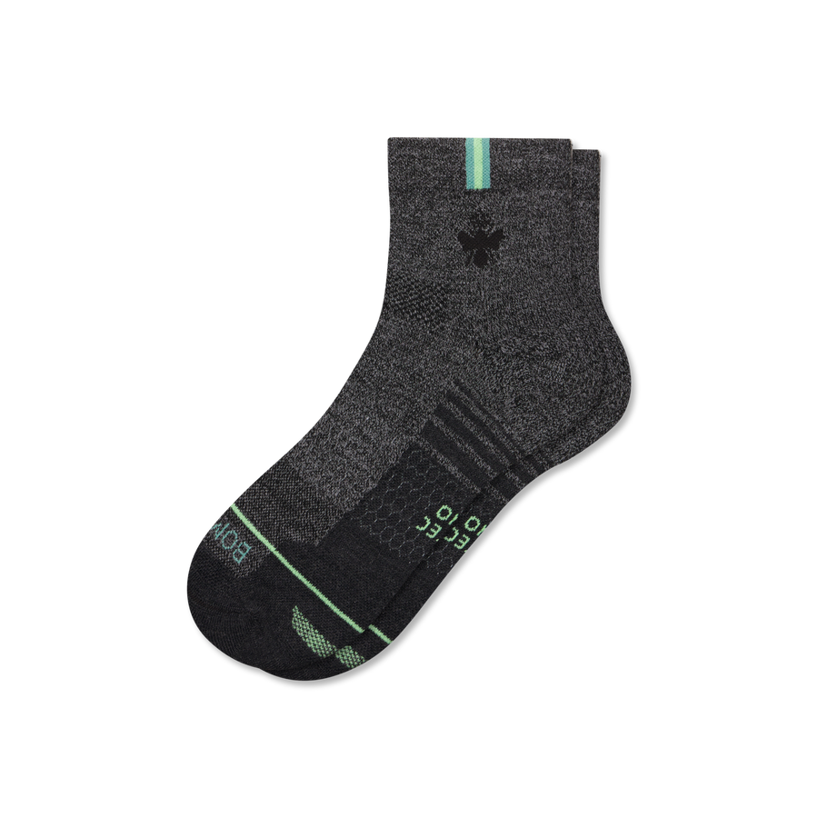 Women's Merino Wool Blend Run Quarter Socks - Trail Home Comfort