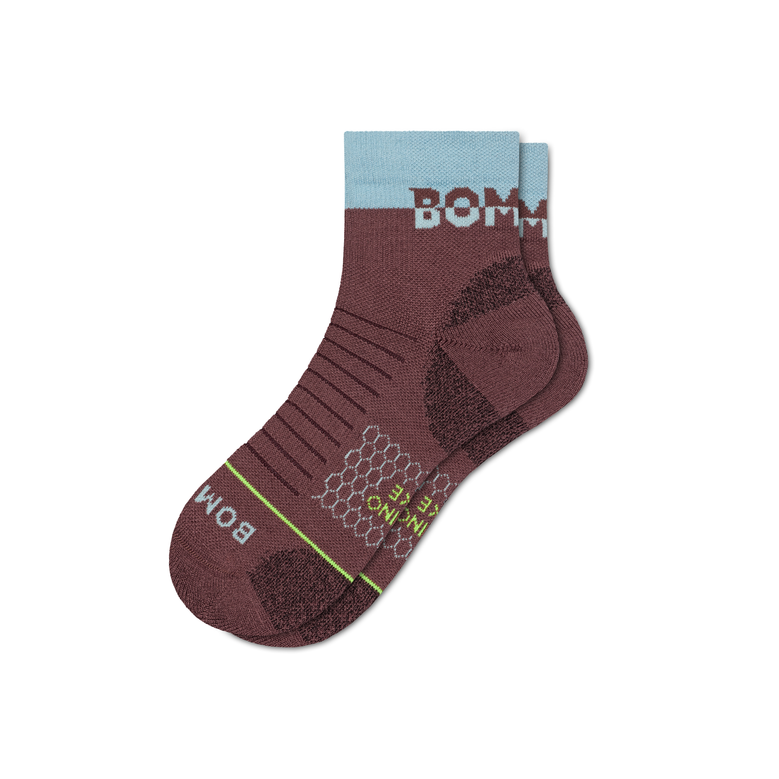 Merino Wool Blend Hiking Quarter Socks - blue plum L [9718]