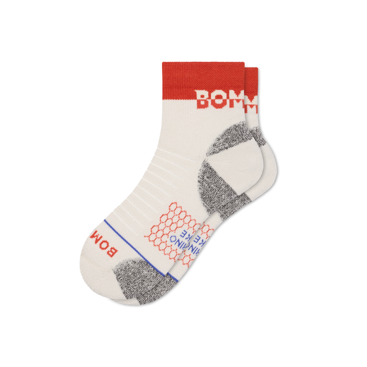 Merino Wool Blend Hiking Quarter Socks - vintage linen L [9718]