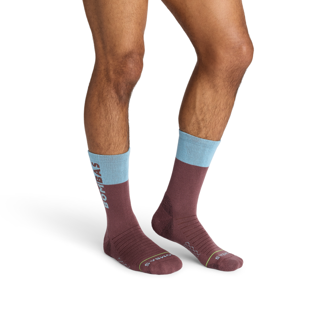 Merino Wool Blend Hiking Calf Socks - blue plum MO1 [9719]