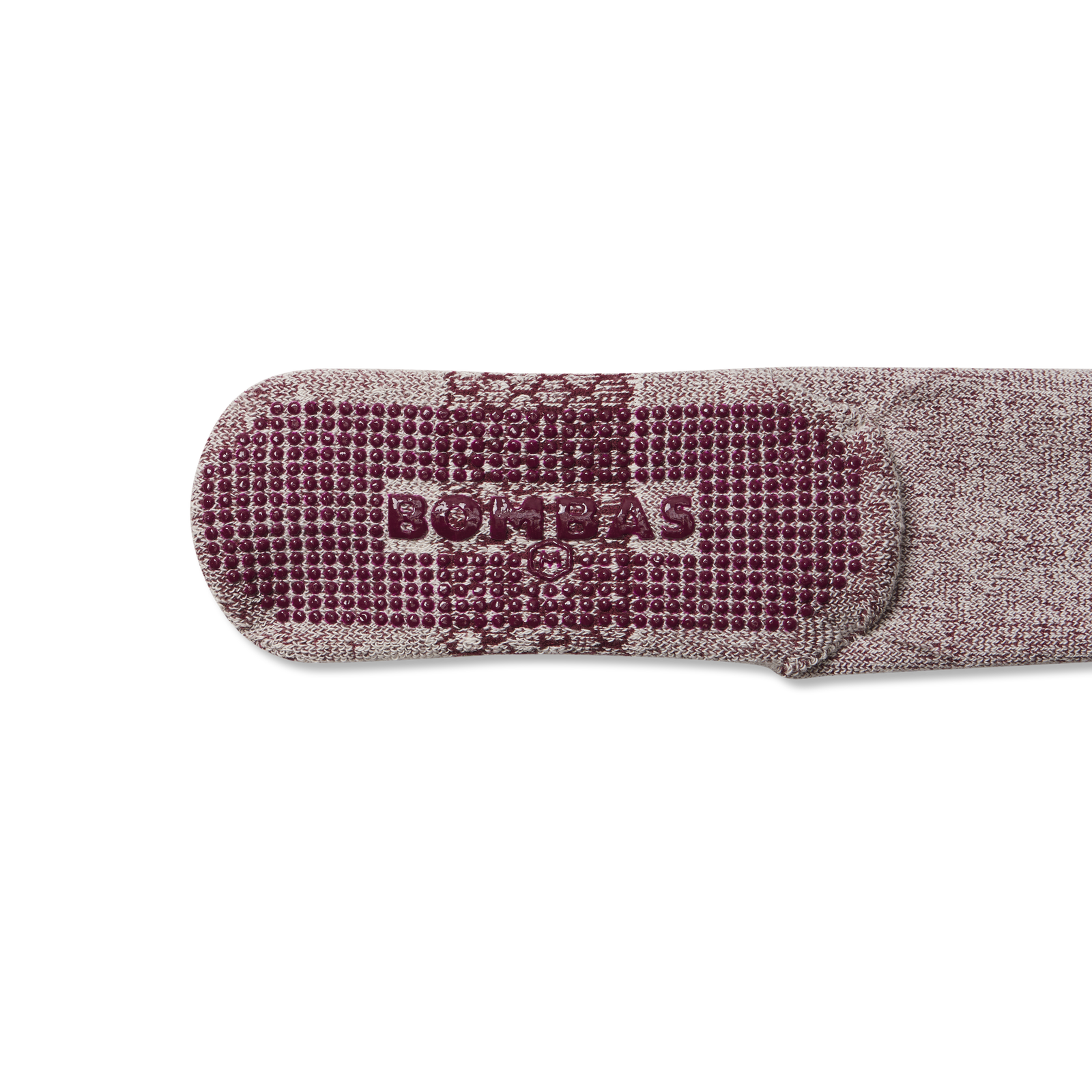 Merino Wool Blend Gripper Sweatshirt Socks - Burgundy Detail [9805]
