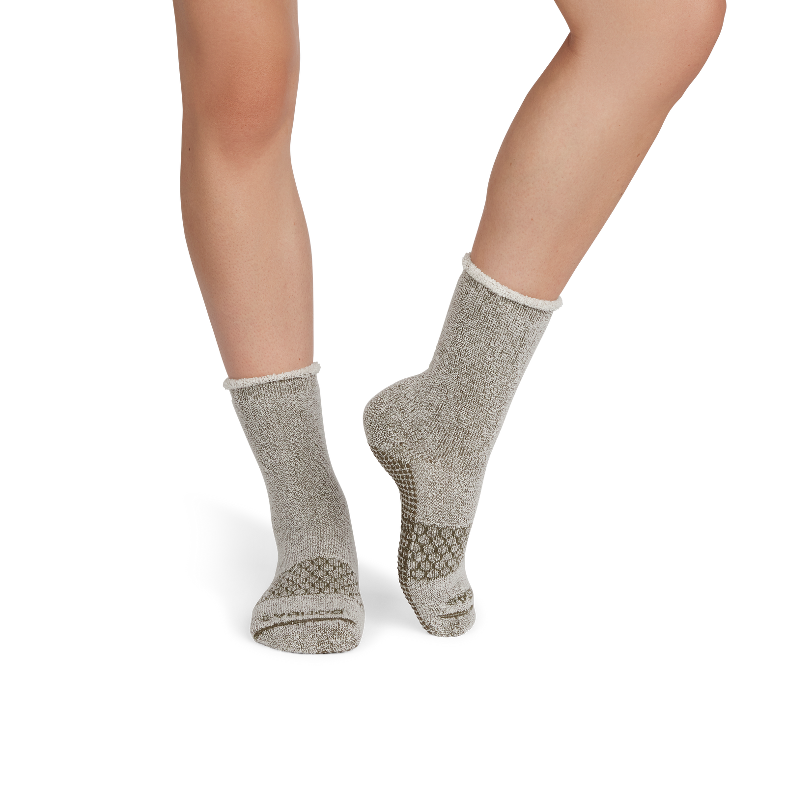 Merino Wool Blend Gripper Sweatshirt Socks - Slate Green WO1 [9805]