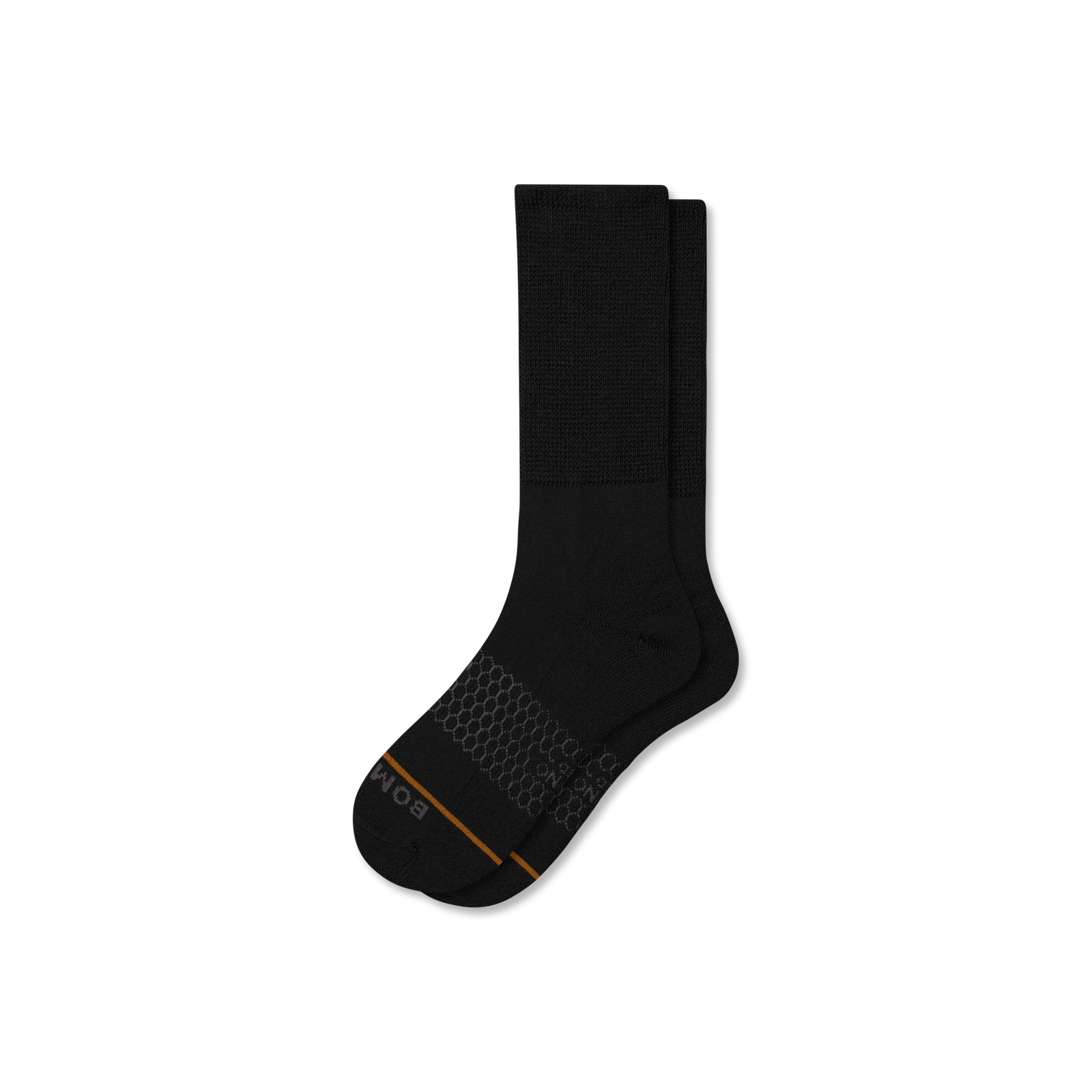 Merino Wool Blend Ultra Stretch Calf Socks - Black L [9811]