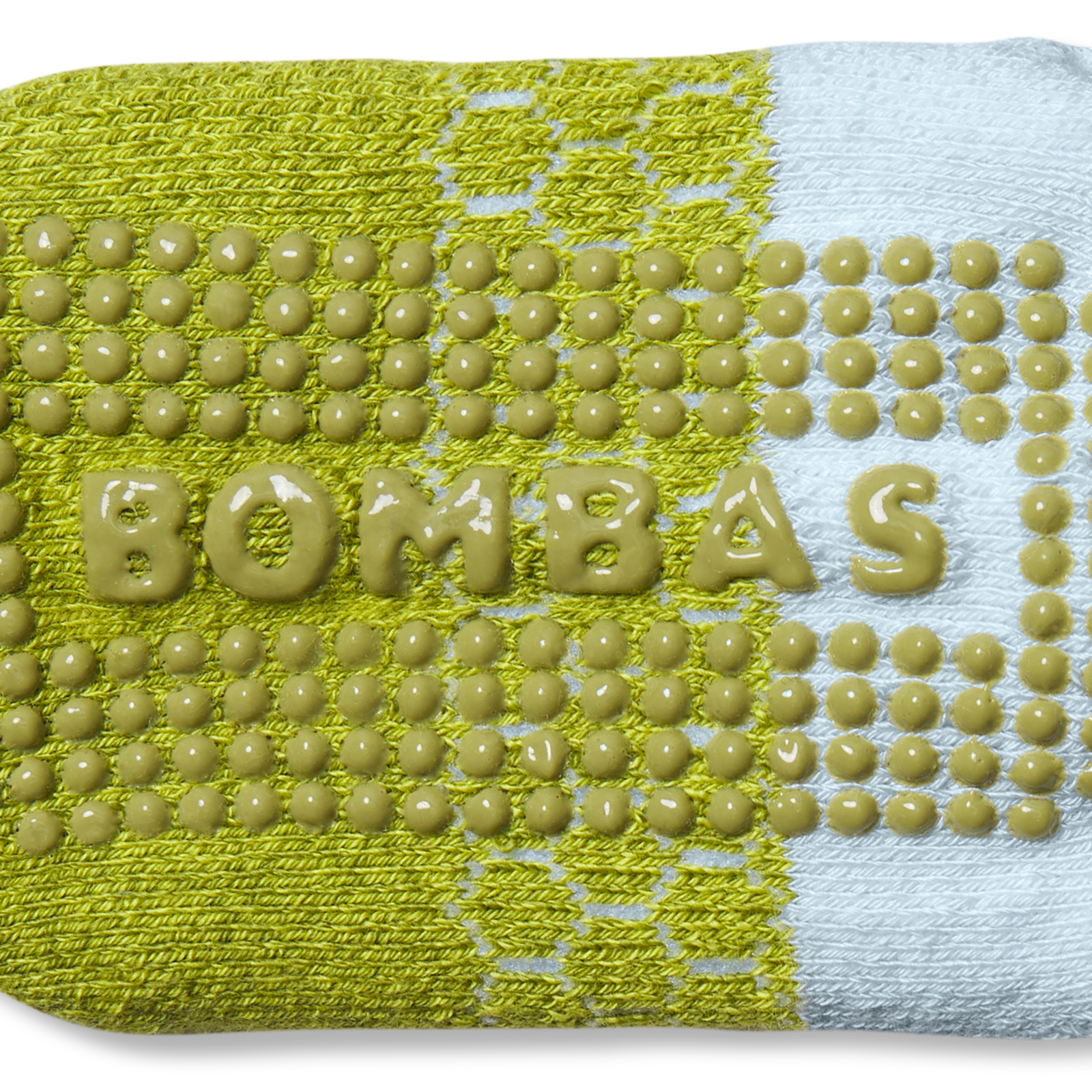 Toddler Gripper Ankle Socks - Olive Twist Detail