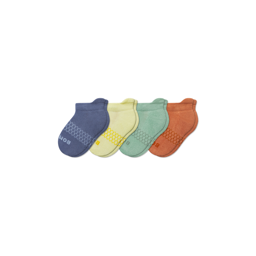 Junior Solids Ankle Sock 4-Pack - Outdoor Ankle Rotation