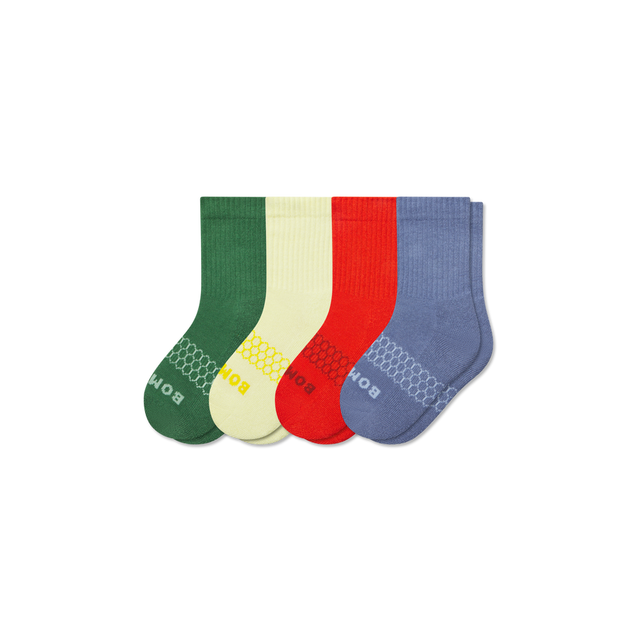 Junior Solids Calf Sock 4-Pack - Run Weekend Wear