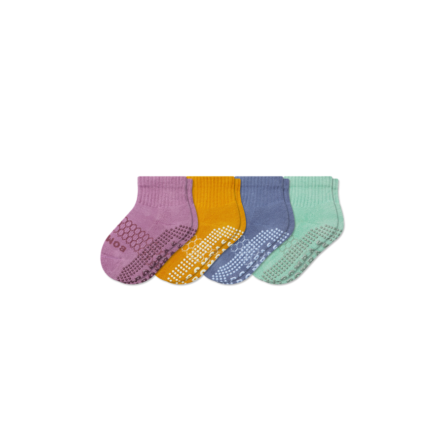 Toddler Solids Gripper Calf Sock 4-Pack - Run Office Wear