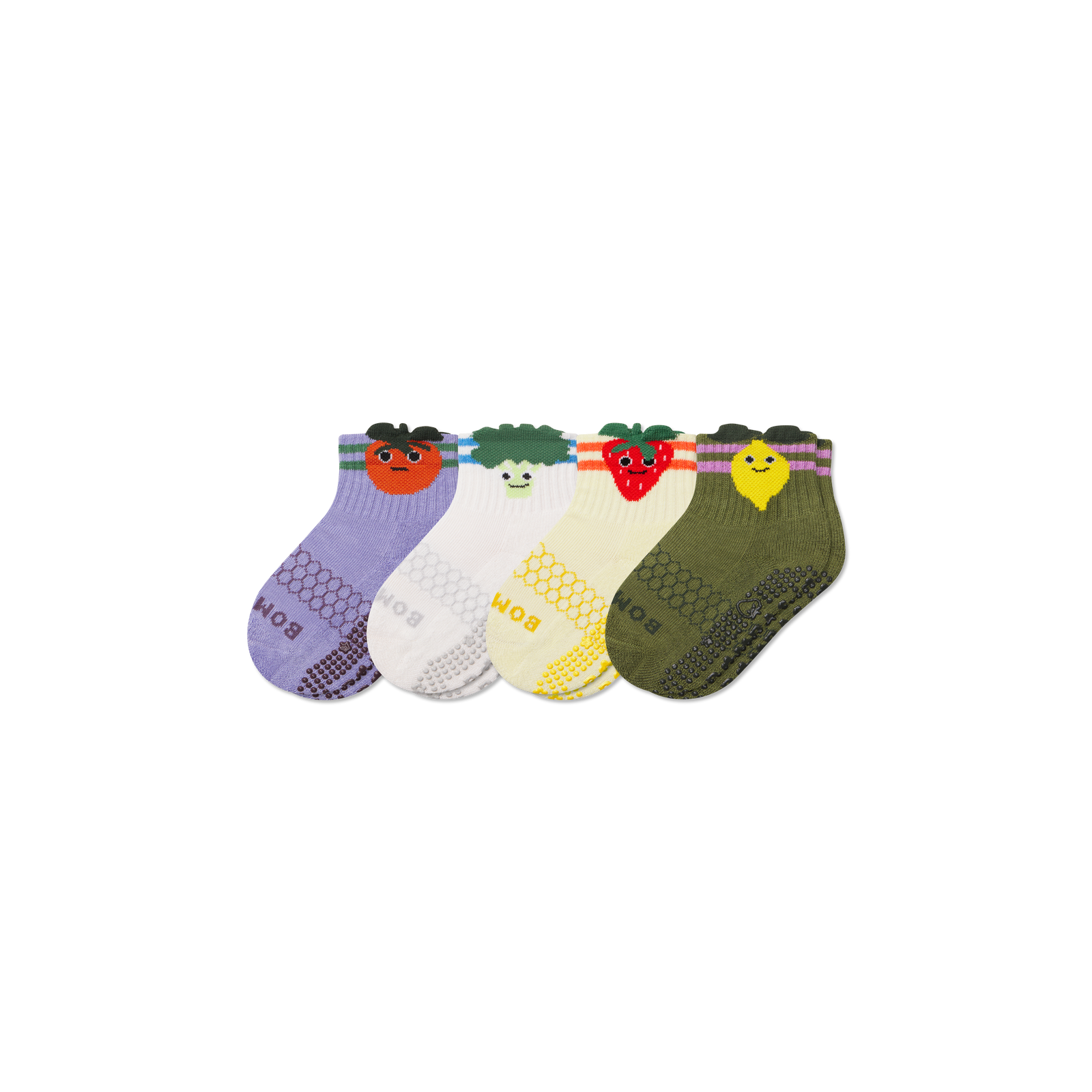 Toddler Fruits & Veggies Calf Sock 4-Pack - picnic mix L [9889]
