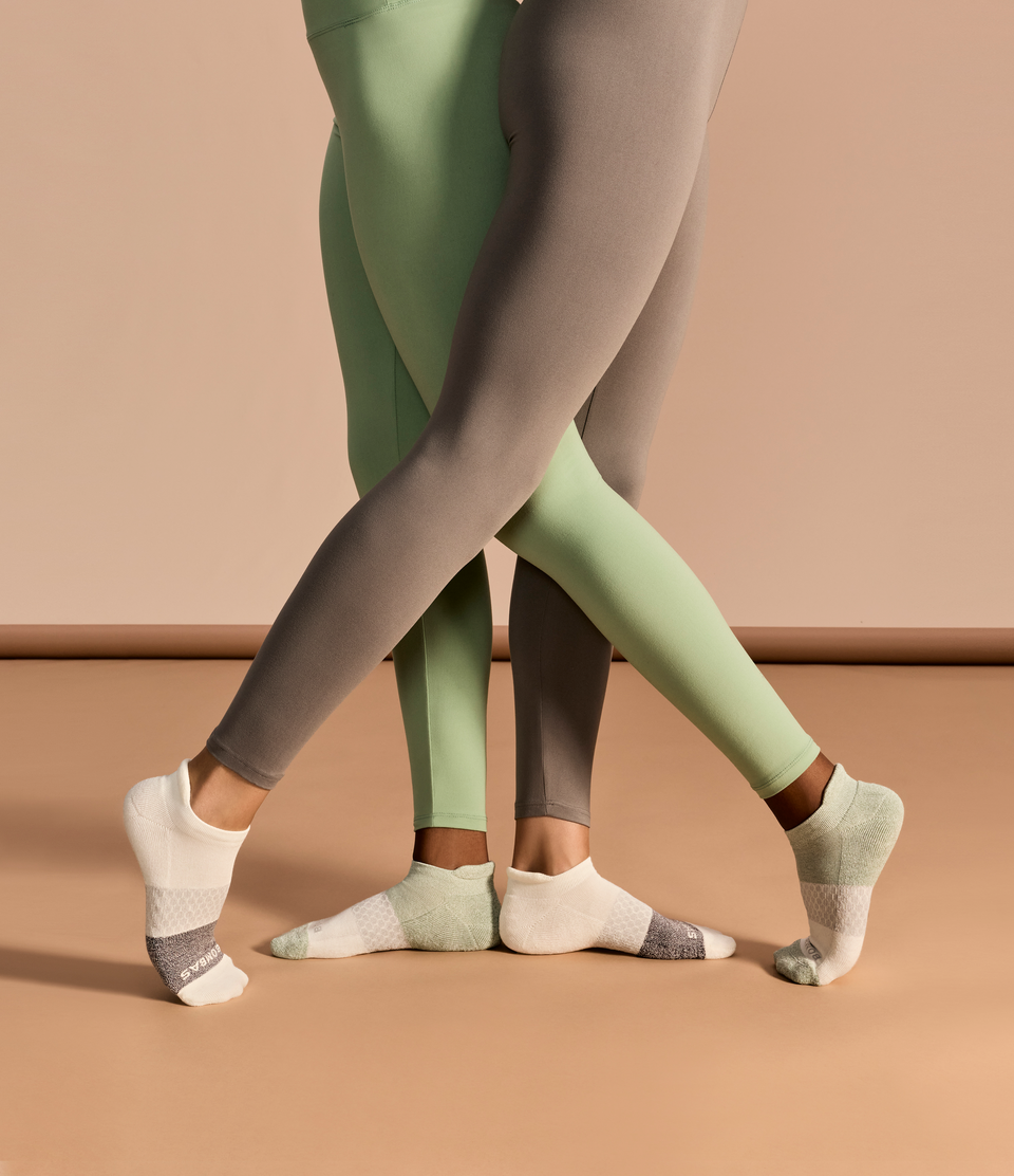 Tri-Block Ankle Sock - soft white charcoal sage stone harbor grey [9965][9964][LIFESTYLE]