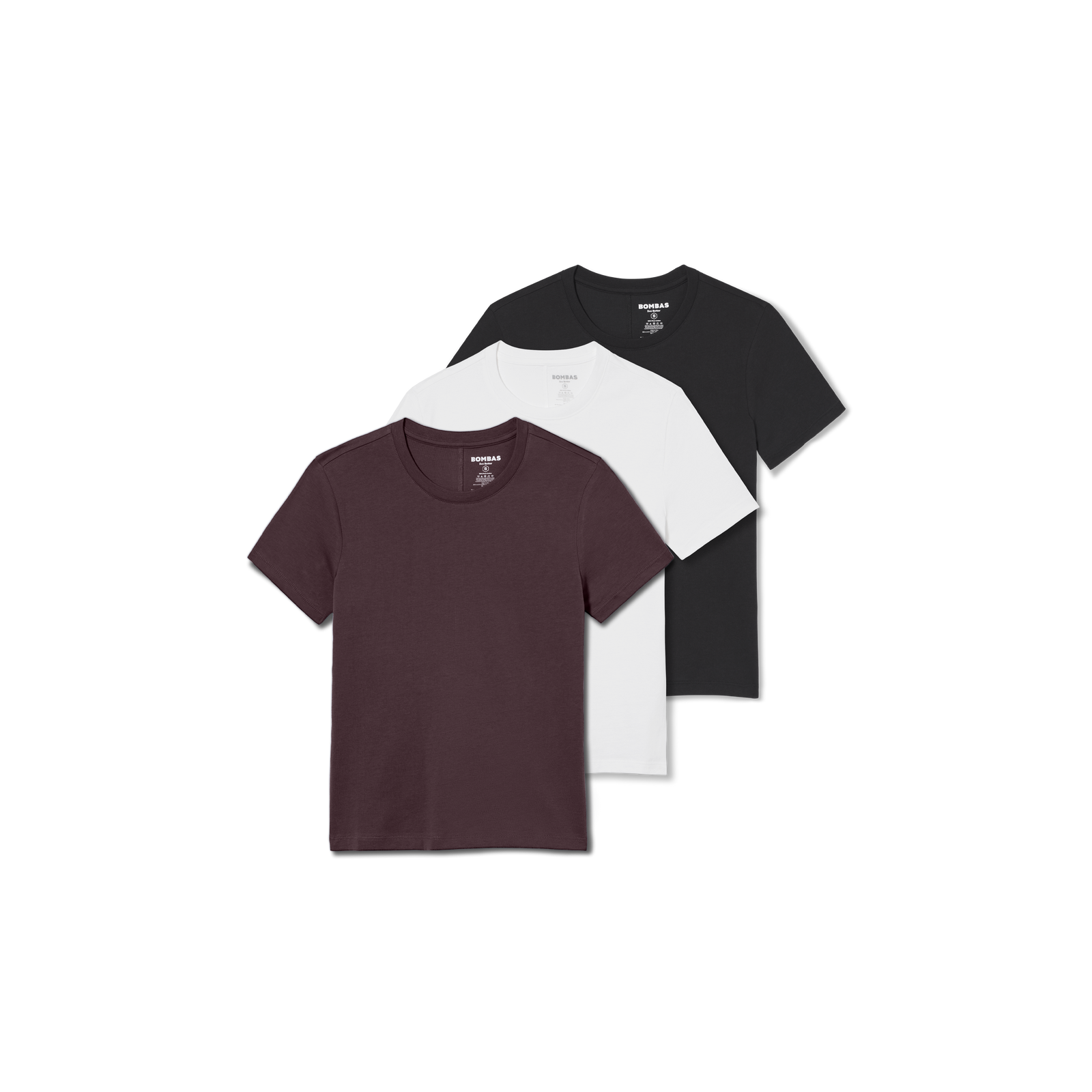 Women's Pima Cotton Slim Crew Neck T-Shirt 3-Pack - All Spice White Black Mix L