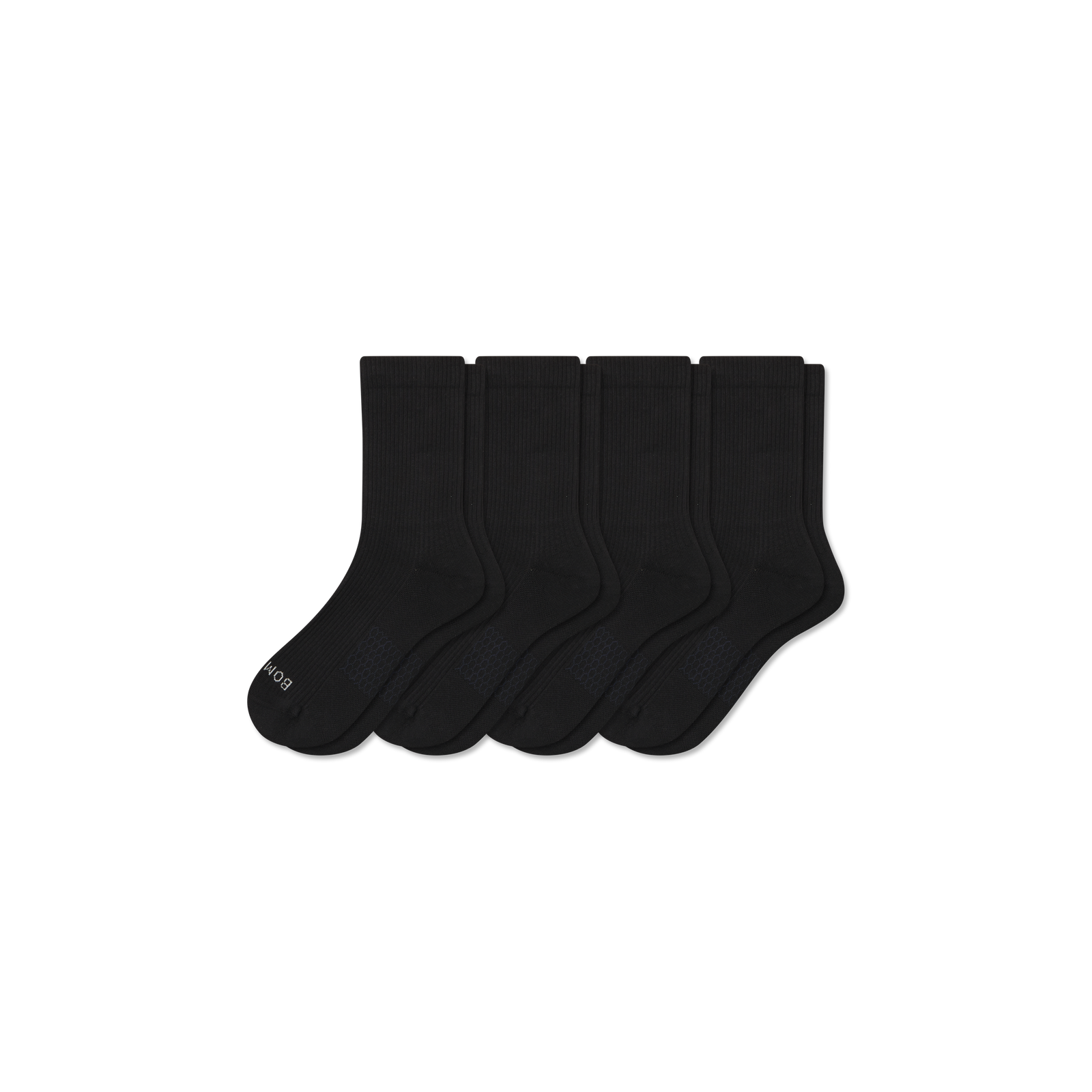 Modern Rib Half Calf Sock 4-Pack - Black