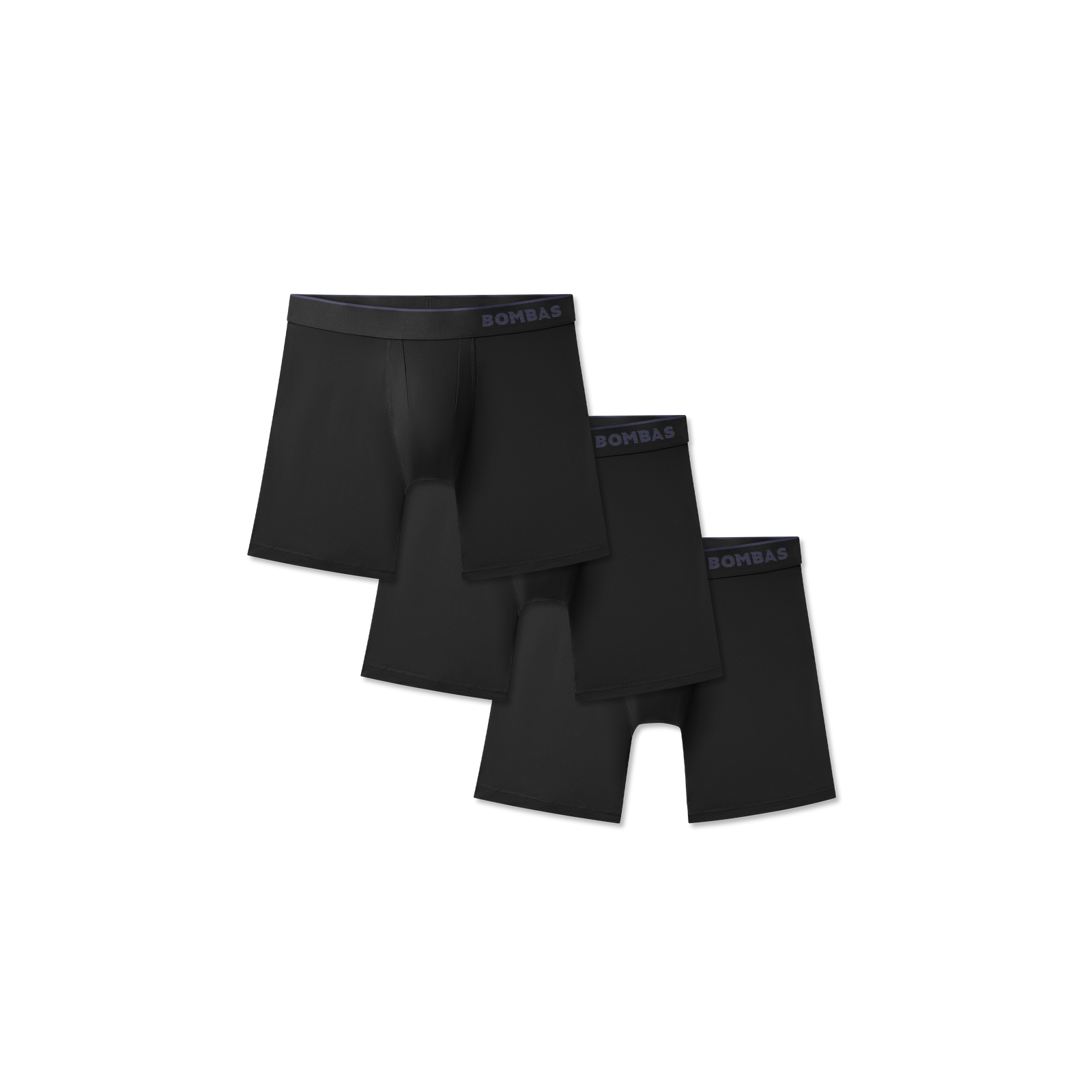 Men's Sport Flyless Boxer Brief 3-Pack - Black L