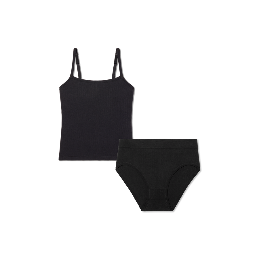 Women's Built-In Bra Seamless Cami + High Rise Brief Pack - Fresh Weekend Comfort
