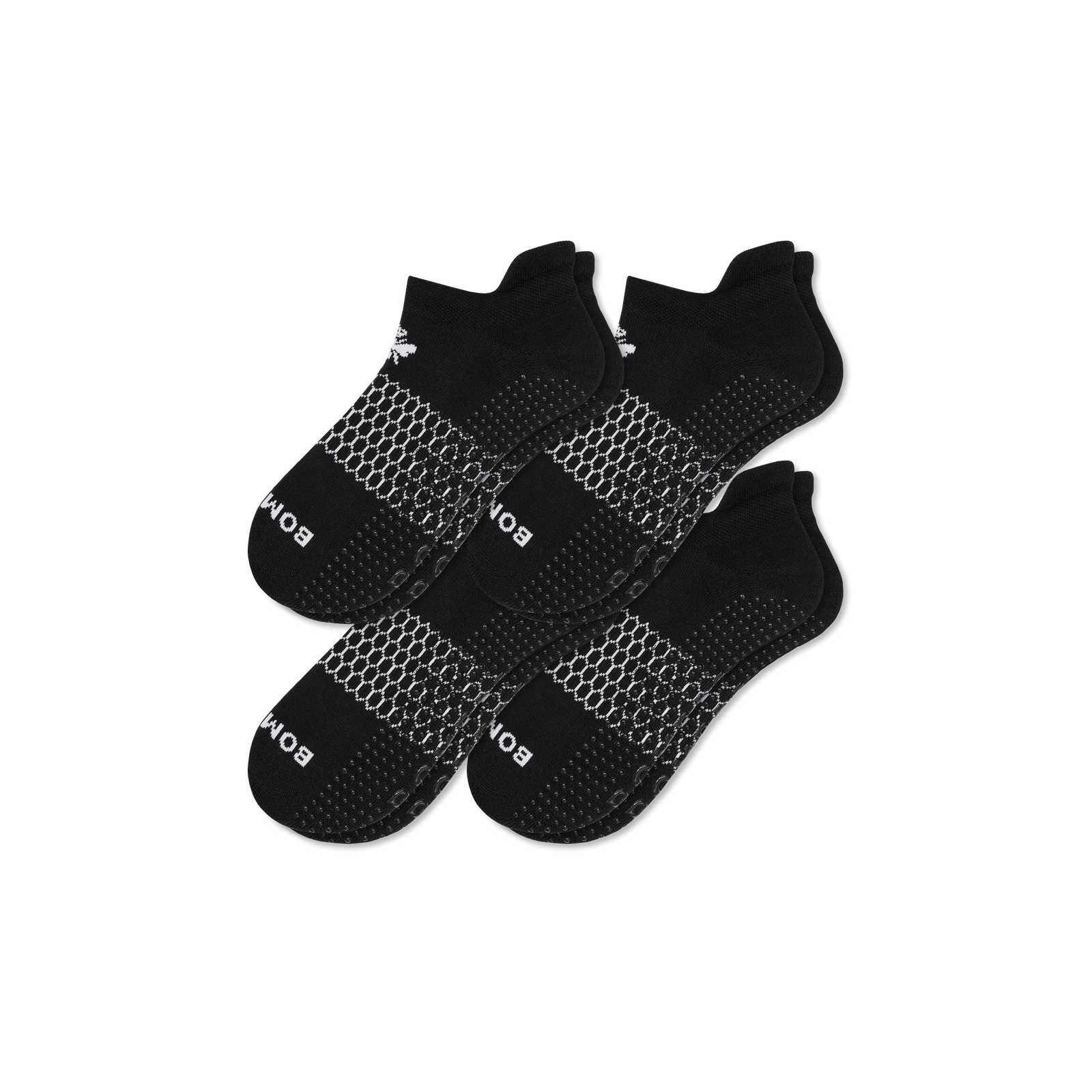 Gripper Ankle Sock 4-Pack - Black White L