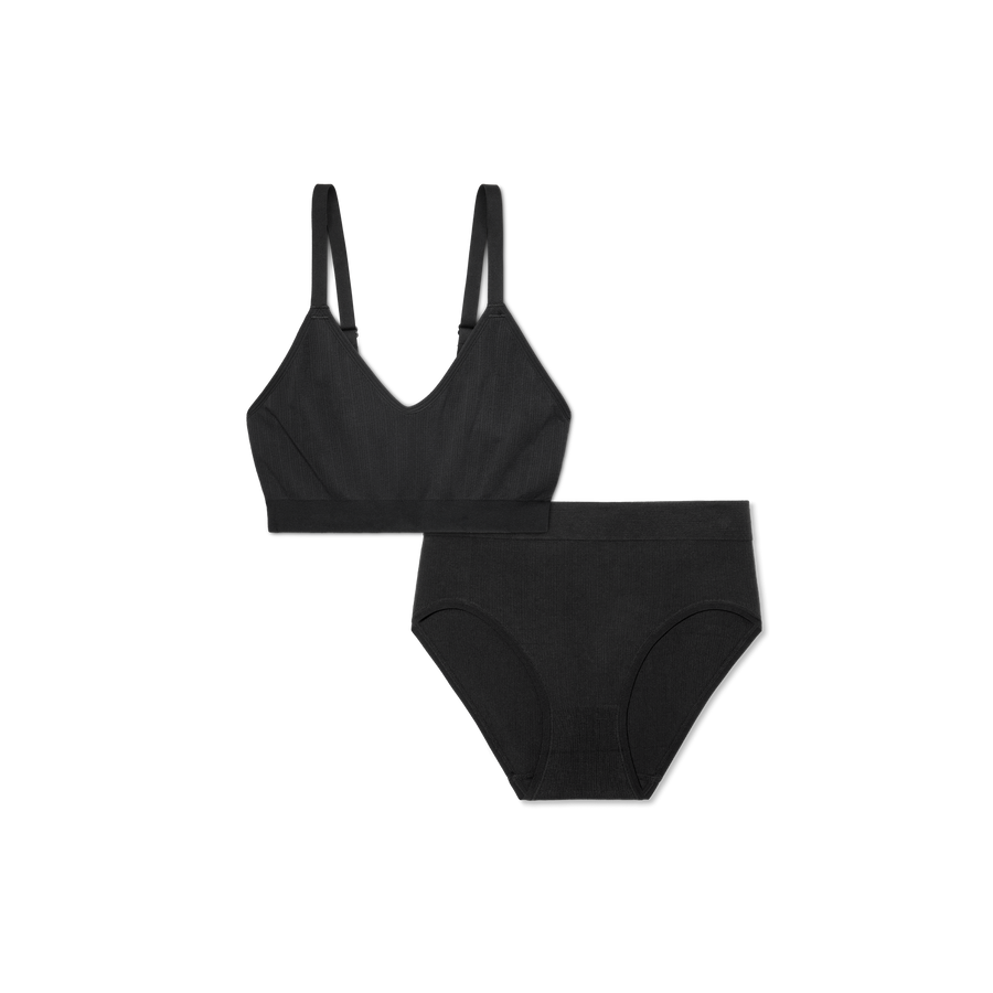 Women’s Seamless Scoop Bralette + High Rise Brief Pack - Seamless Layer Hold