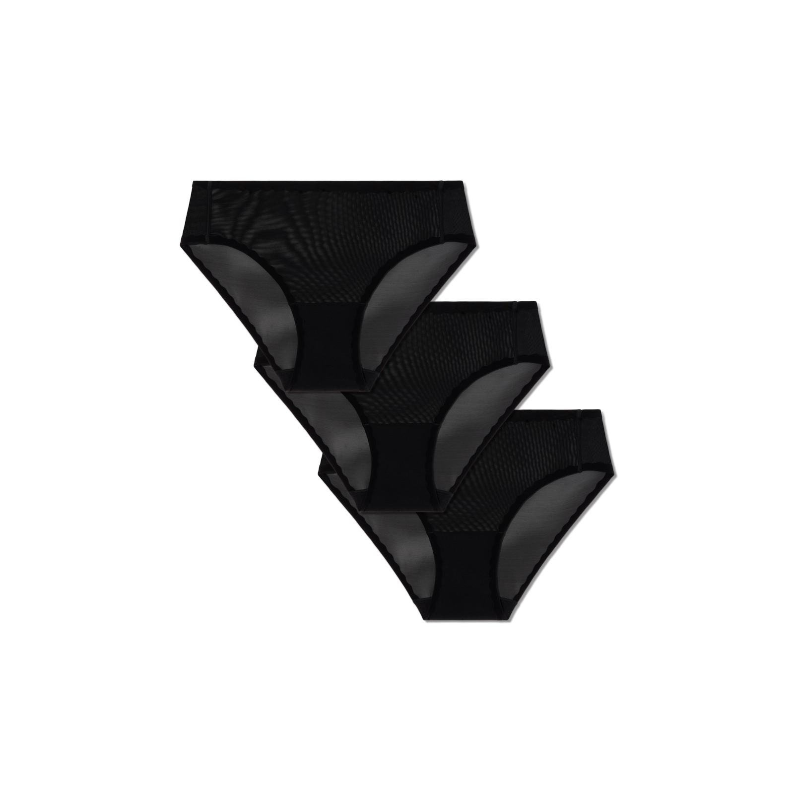 Women's SoftMesh Brief 3-Pack - Black L