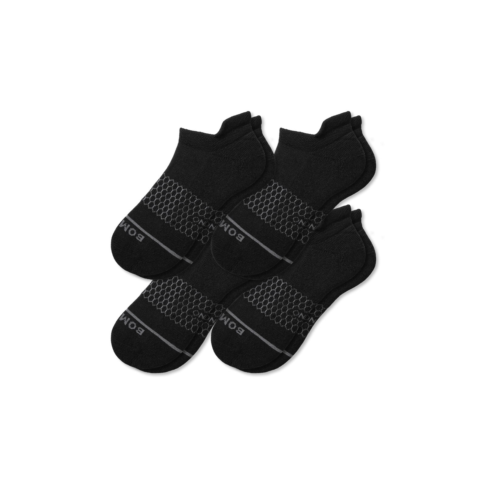 Merino Wool Blend Ankle Sock Black 4-Pack L