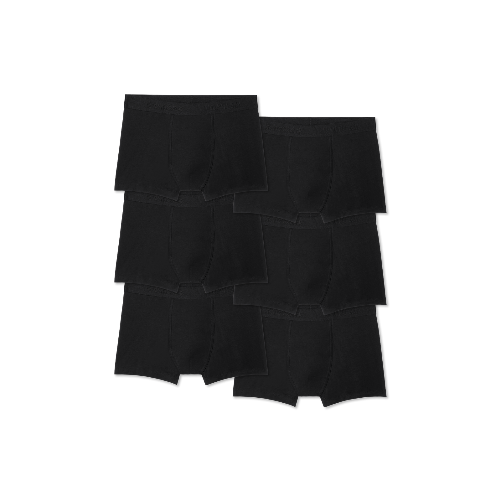 Men's Cotton Modal Blend Trunk 6-Pack - Black