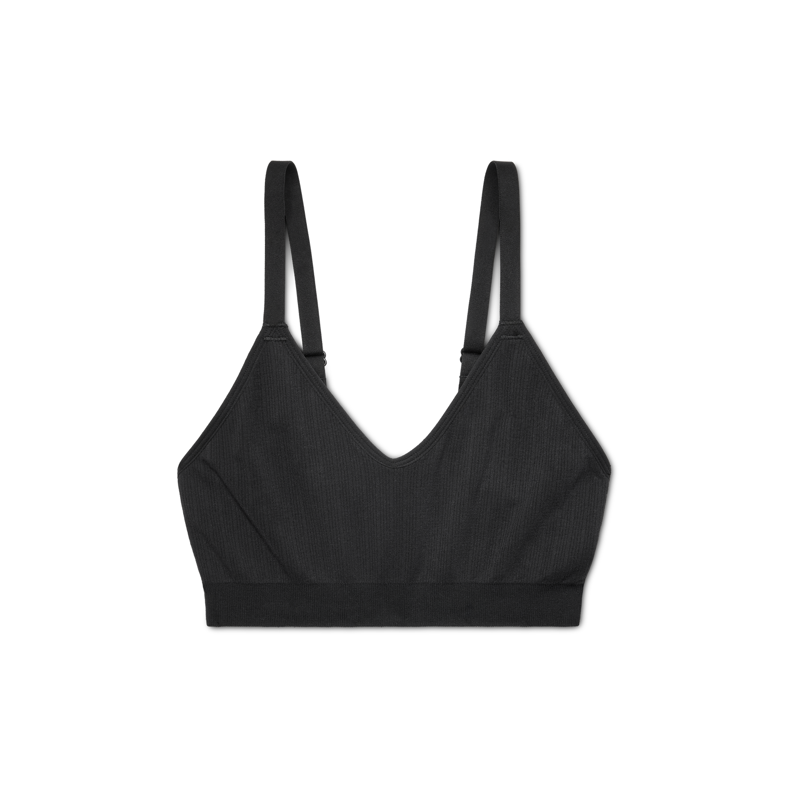 Ribbed Seamless Bralette Black L