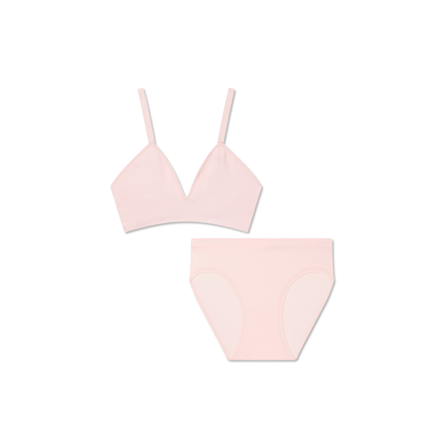 Women's Seamless Triangle Bralette + Brief Pack - Clean Weekend Ease