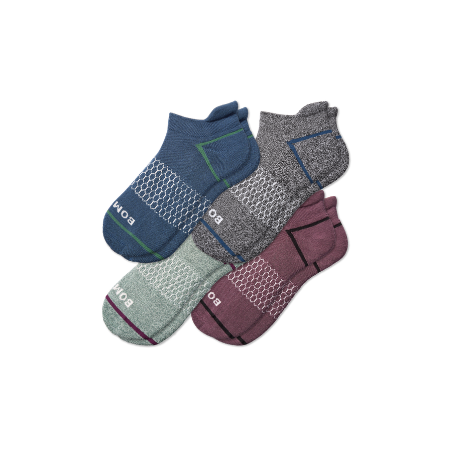 Men's Border Stripe Ankle Sock 4-Pack - Trail Studio Cushion