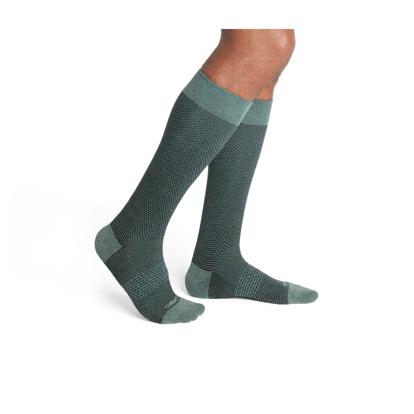 Men's Dress Knee High - On Model- Botanical Heather