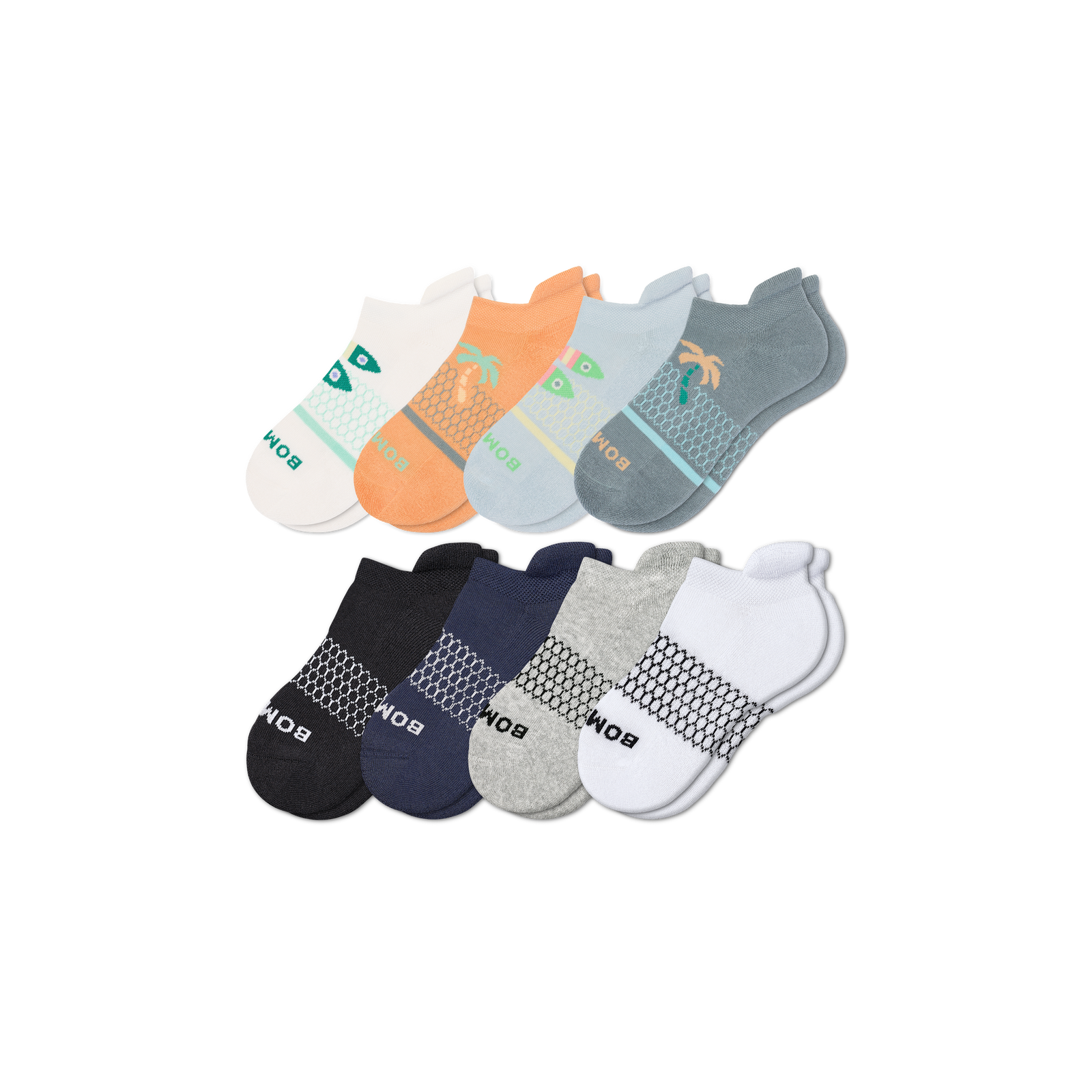 Youth Ankle Sock 8-Pack - castaway solids mix L